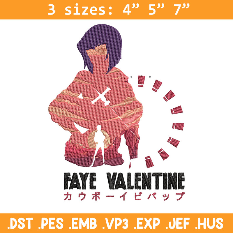 Faye Valentine Embroidery Design, Cowboy bebop Embroidery, Embroidery File,Anime Embroidery,Anime shirt,Digital download.jpg