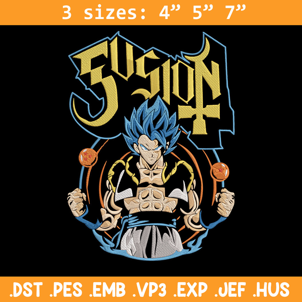Gogeta Embroidery Design, Dragonball Embroidery, Embroidery File, Anime Embroidery, Anime shirt, Digital download..jpg