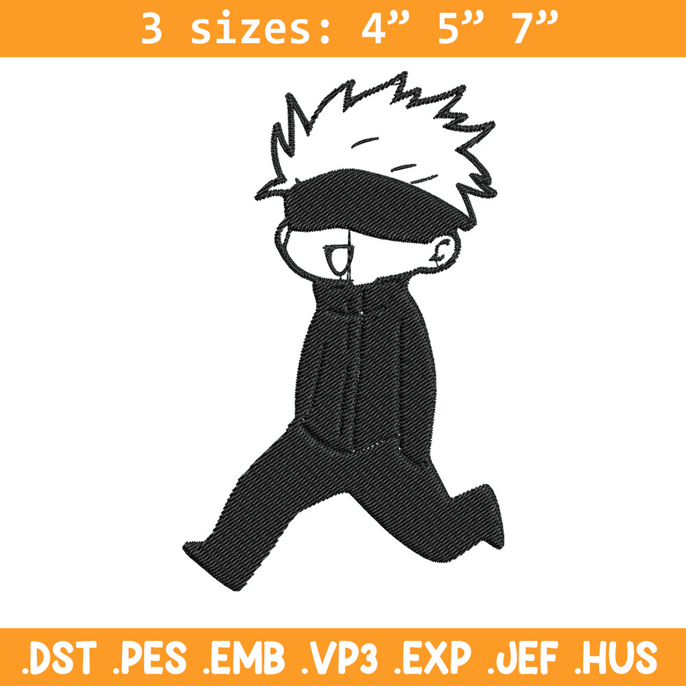 Gojo cute Embroidery Design, Jujutsu Embroidery, Embroidery File, Anime Embroidery, Anime shirt, Digital download.jpg