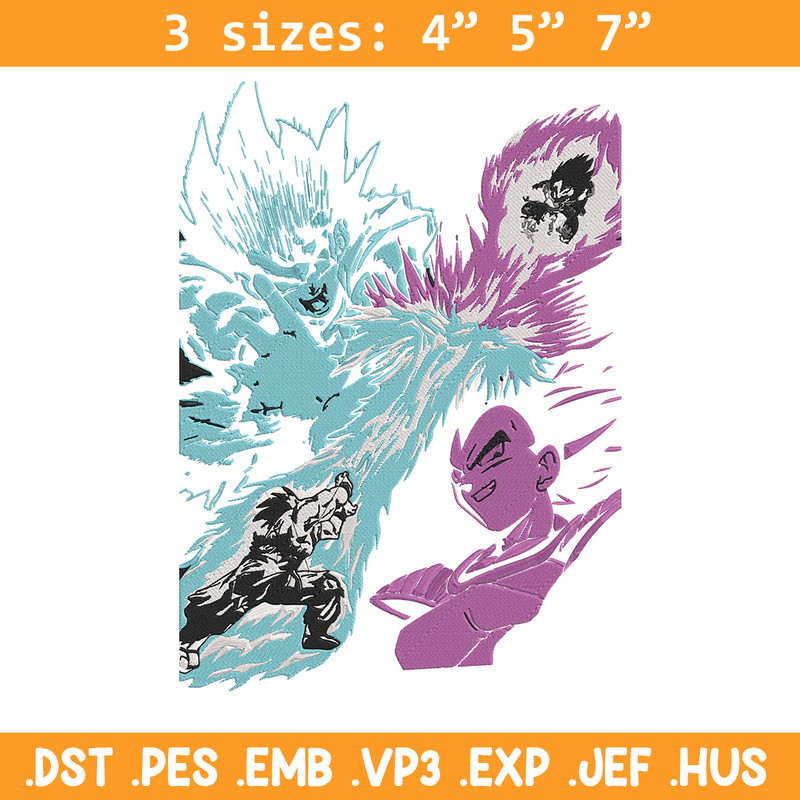 Goku vs Vegeta Embroidery Design, Dragonball Embroidery, Embroidery File, Anime Embroidery, Anime shirt,Digital download.jpg