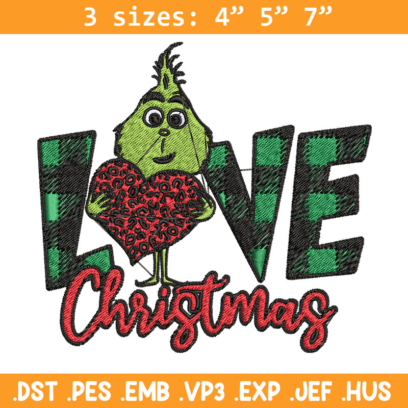 Grinch Love Christmas Embroidery design, Grinch christmas Embroidery, Grinch design, Embroidery file, Instant download..jpg