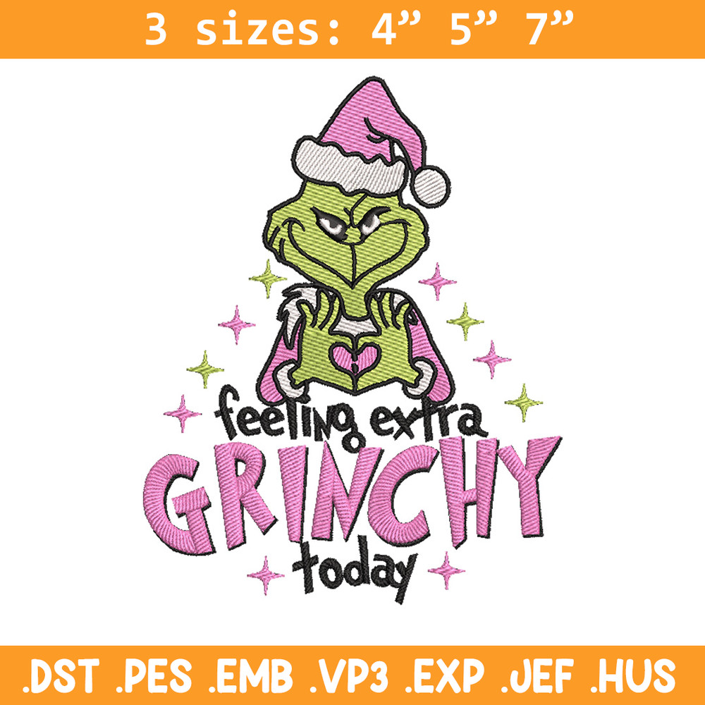 Grinch today embroidery design, Grinch embroidery, Chrismas design,Embroidery shirt, Embroidery file, Digital download.jpg