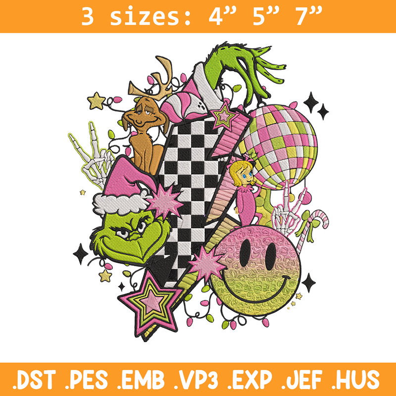 Grinch x smile icon Embroidery Design,Grinch Embroidery,Embroidery File,Chrismas Embroidery,Anime shirt,Digital download.jpg