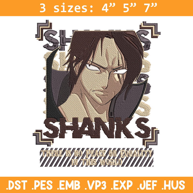 Shanks poster Embroidery Design, One piece Embroidery, Embroidery File, Anime Embroidery, Anime shirt, Digital download..jpg