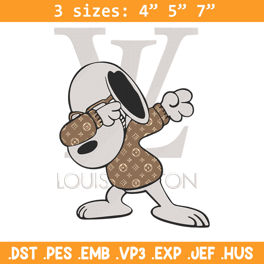 Snoopy x LV Embroidery Design, Peanuts Embroidery, Embroidery File, LV Embroidery, Anime shirt, Digital download.jpg