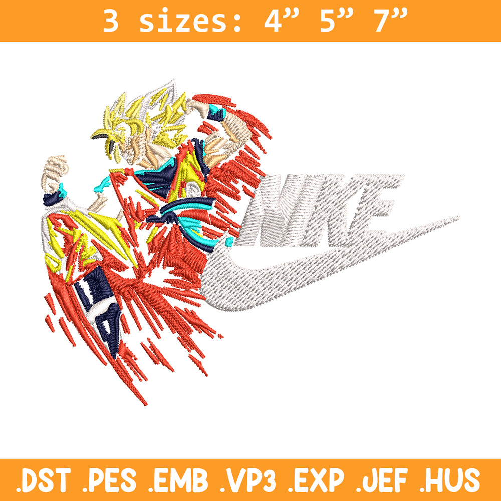 Son Goku Nike Embroidery design, Dragon ball Embroidery, Nike design, anime shirt, Embroidery file, Instant download..jpg