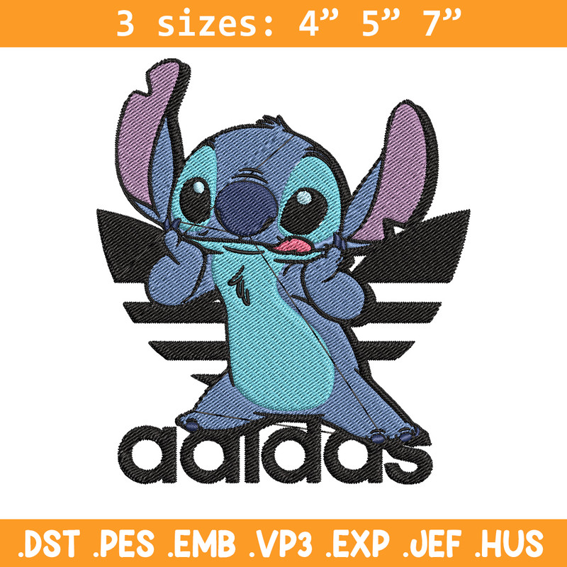Stitch adidas Embroidery Design, Adidas Embroidery, Embroidery File, Brand Embroidery, Logo shirt, Digital download.jpg