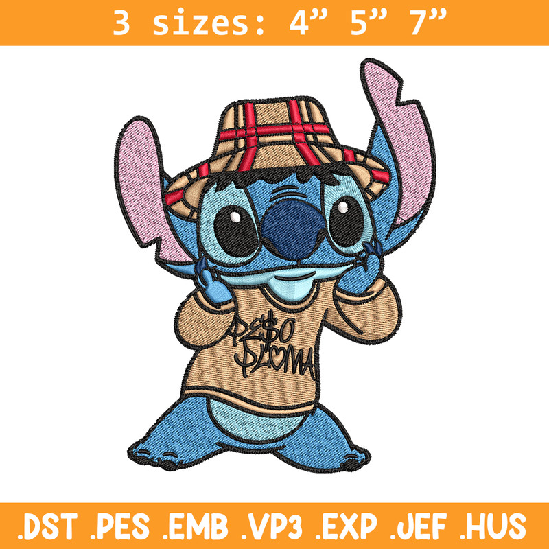 Stitch Peso Pluma Embroidery design, Peso Pluma Stitch Embroidery, cartoon design, Embroidery File, Digital download..jpg