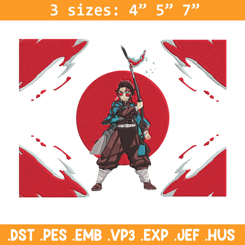 Tanjiro Embroidery Design, Demon slayer Embroidery, Embroidery File, Anime Embroidery, Anime shirt, Digital download.jpg