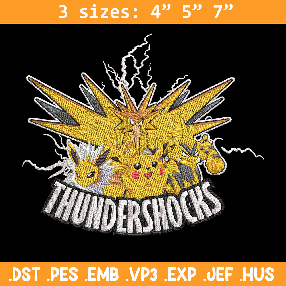 Thundersocks Embroidery Design, Pokemon Embroidery, Embroidery File, Anime Embroidery, Anime shirt, Digital download..jpg