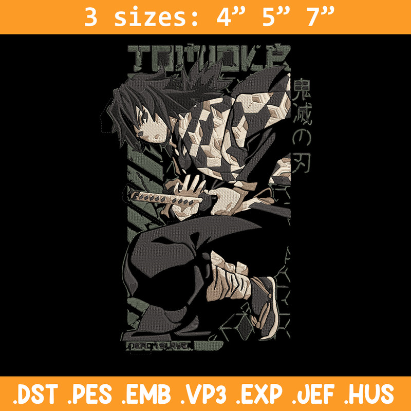 Tomioka poster Embroidery Design, Demon slayer Embroidery, Embroidery File, Anime Embroidery, Digital download.jpg