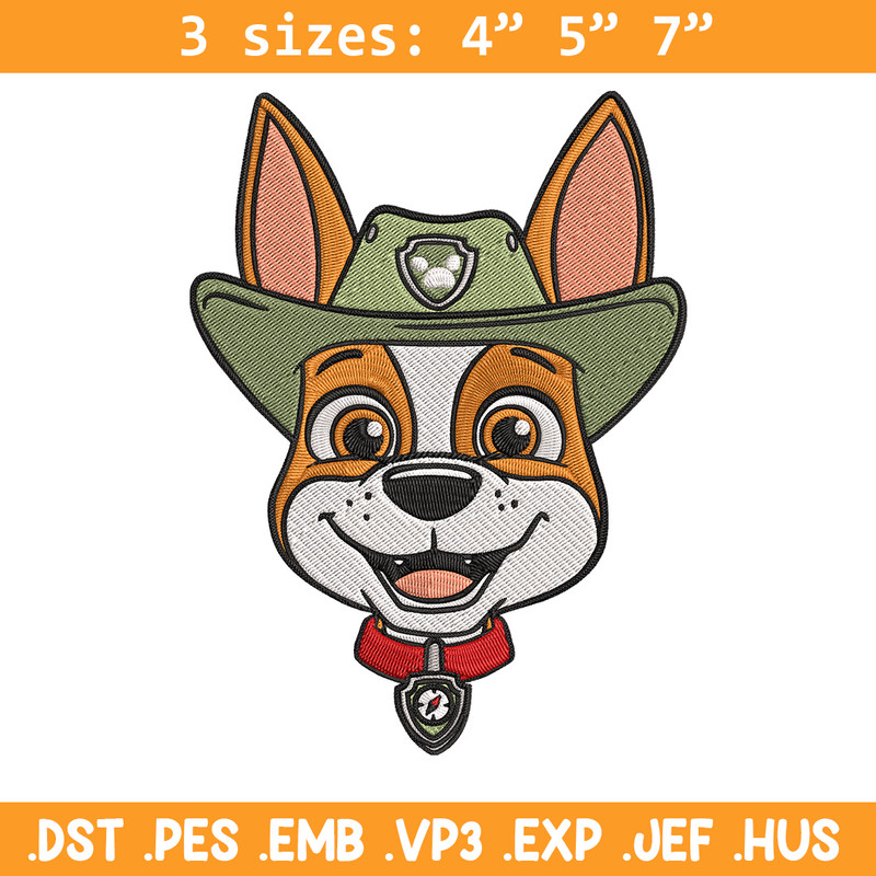 Tracker dog Embroidery Design, Paw patrol Embroidery, Embroidery File, Anime Embroidery, Anime shirt, Digital download.jpg