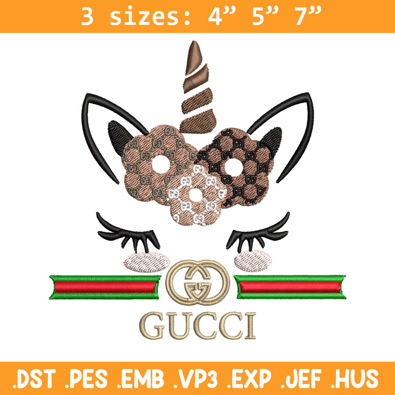 Unicorn gucci Embroidery Design, Gucci Embroidery, Embroidery File, Brand Embroidery, Logo shirt, Digital download.jpg