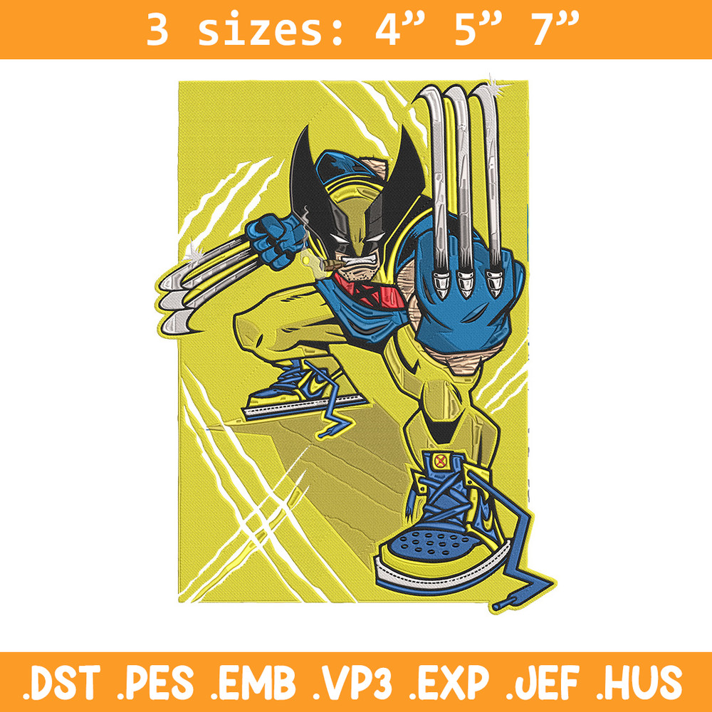 Wolverine poster Embroidery Design, DC comics Embroidery, Embroidery File, Anime Embroidery,Anime shirt,Digital download.jpg