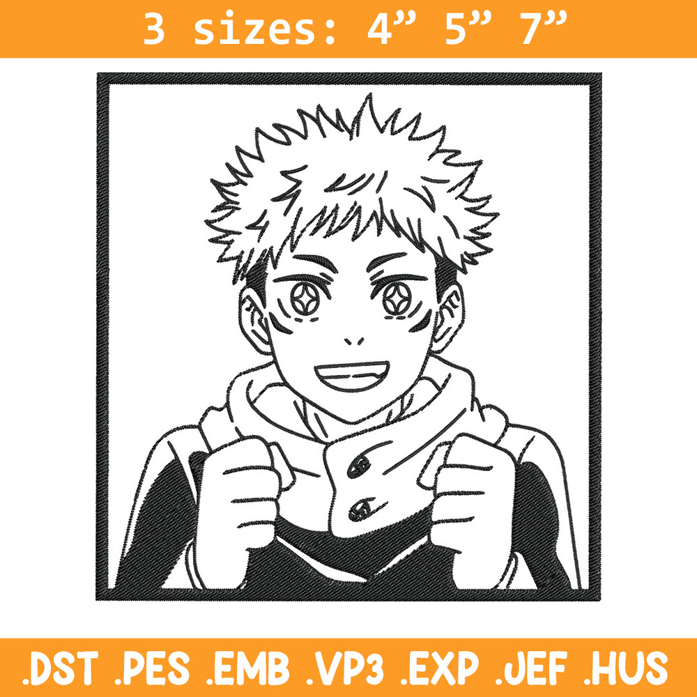 Yuji box Embroidery Design, Jujutsu Embroidery, Embroidery File, Anime Embroidery, Anime shirt, Digital download.jpg