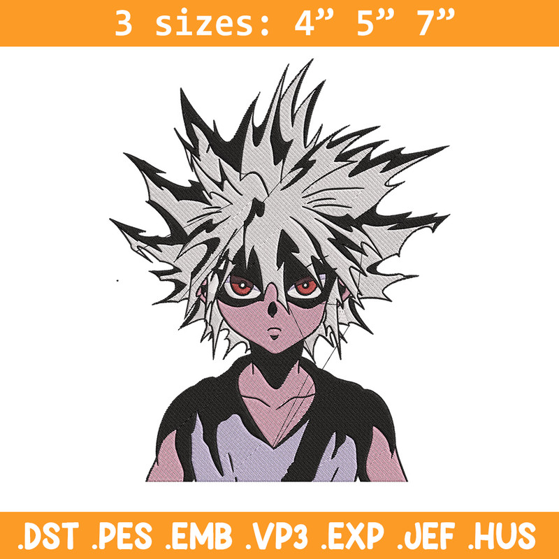 Zoldyck Killua Embroidery Design, Hxh Embroidery, Embroidery File, Anime Embroidery, Anime shirt, Digital download.jpg