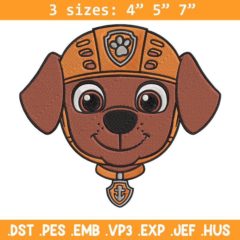Zuma dog Embroidery Design, Paw Patrol Embroidery, Embroidery File, Anime Embroidery, Anime shirt, Digital download.jpg