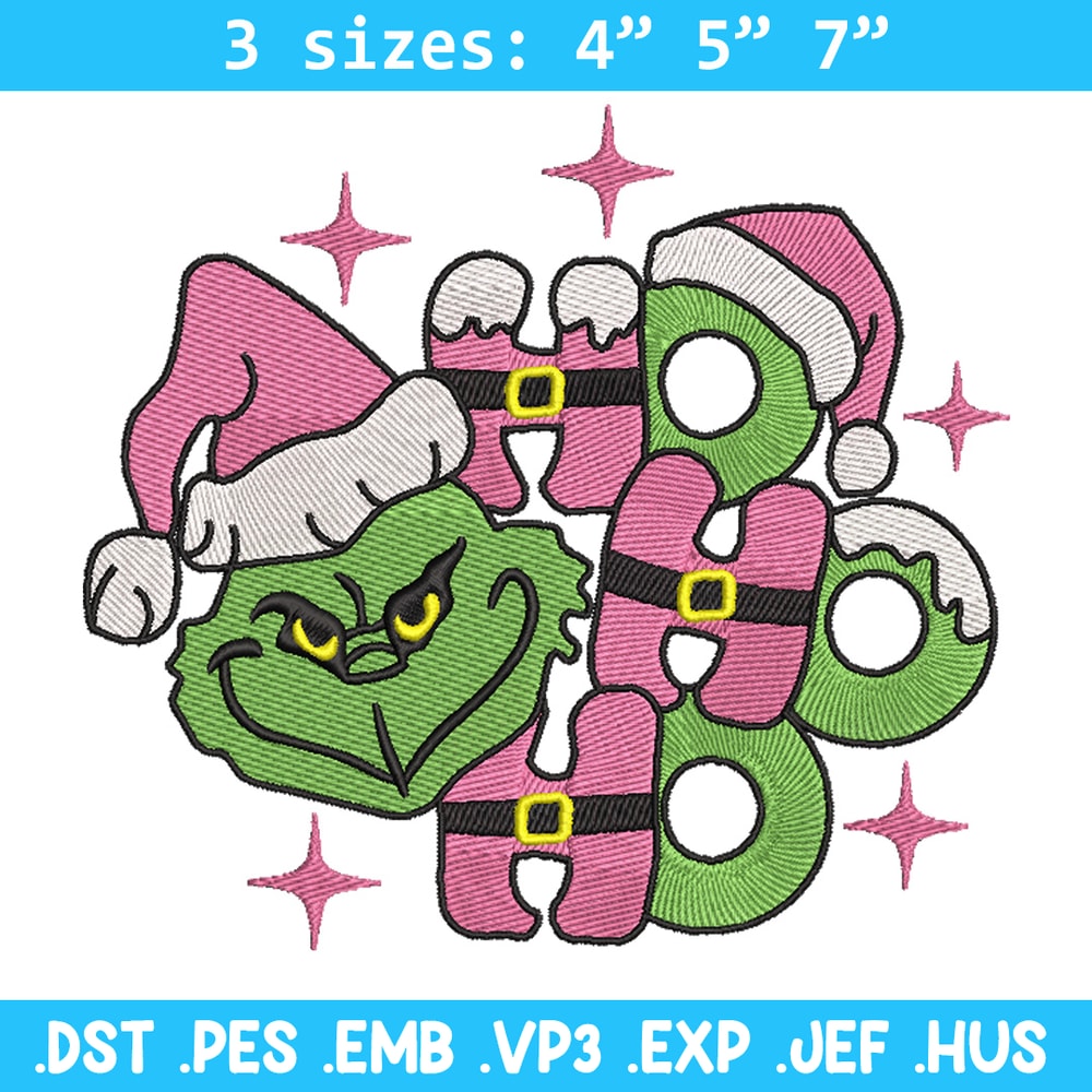 Grinch laugh embroidery design,Chrismas design, Embroidery shirt, Embroidery file, Grinch embroidery, Digital download.jpg