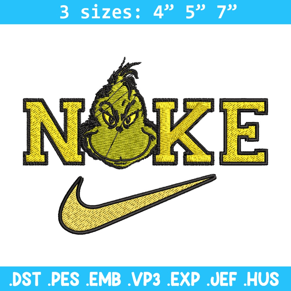 Grinch x nike Embroidery Design, Nike Embroidery, Brand Embroidery, Embroidery File, Logo shirt, Digital download.jpg