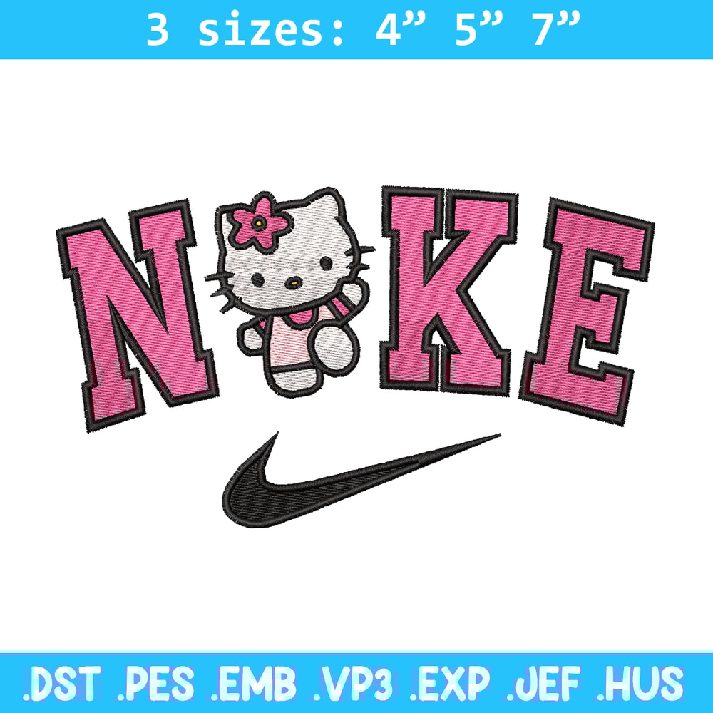 Hello Kitty Nike embroidery design, Hello Kitty embroidery, nike design, logo design, logo shirt, Digital download.jpg