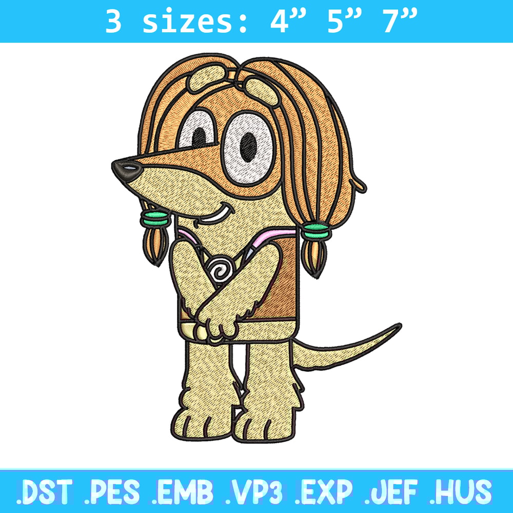 Indy Bluey Embroidery, Bluey cartoon Embroidery, Embroidery File, cartoon design, cartoon shirt, Digital download..jpg