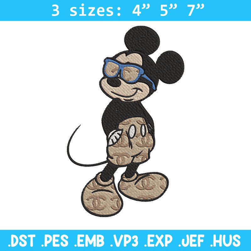 Mickey cool Embroidery Design, Gucci Embroidery, Brand Embroidery, Embroidery File, Logo shirt, Digital download.jpg