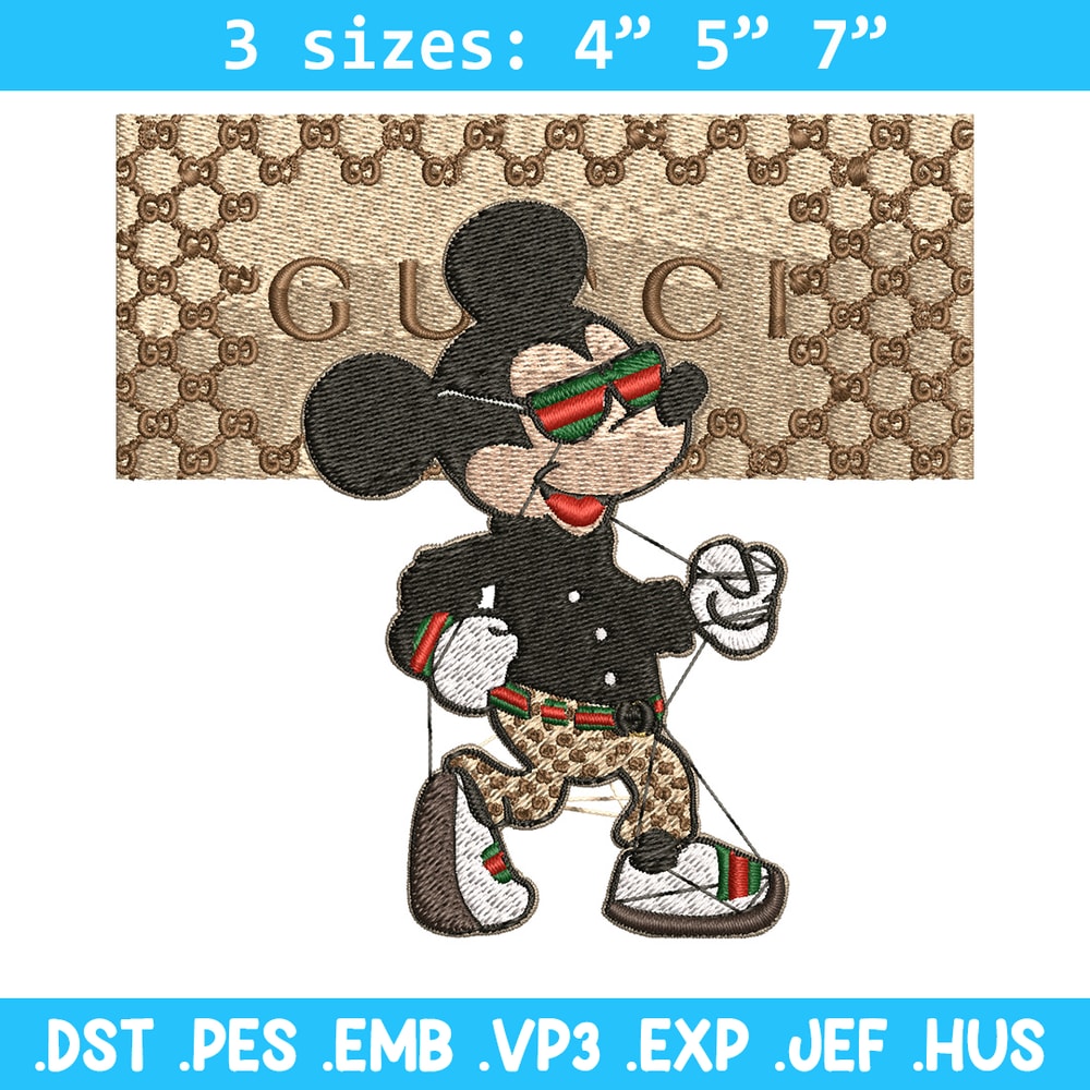 Mickey gucci Embroidery Design, Gucci Embroidery, Embroidery File, Logo shirt,Sport Embroidery, Digital download.jpg