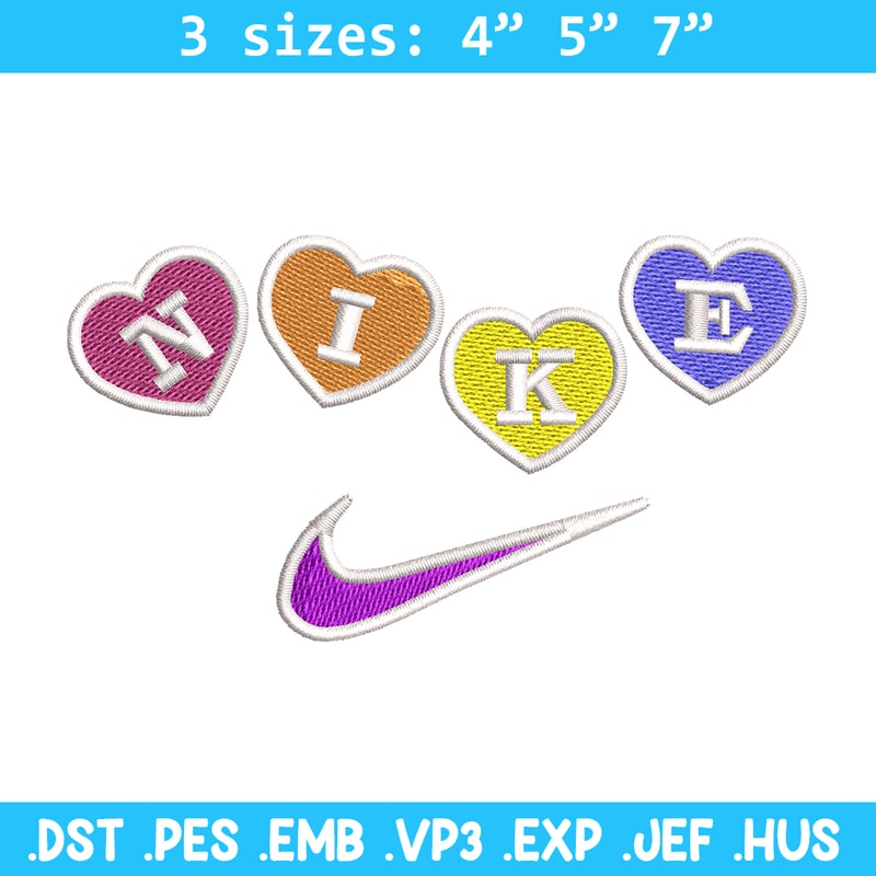Nike heart embroidery design, Logo embroidery, Nike design, Embroidery shirt, Embroidery file, Digital download.jpg