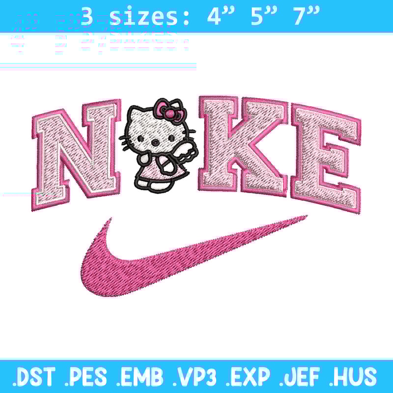 Nike kitty Embroidery Design, Hello kitty Embroidery, Nike Embroidery, Embroidery File, Logo shirt, Digital download.jpg