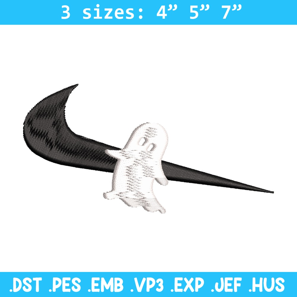 Nike x ghost embroidery design, Horror embroidery, Nike design, Embroidery shirt, Embroidery file,Digital download.jpg