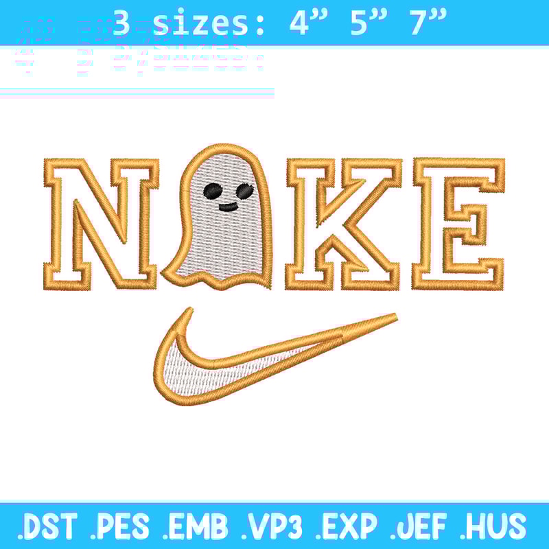 Nike x ghost horror embroidery design, Ghost embroidery, Nike design, Embroidery shirt, Embroidery file,Digital download.jpg