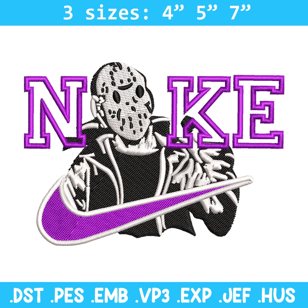 Nike x horror embroidery design, Horror movie embroidery, Nike design, Embroidery shirt, Embroidery file,Digital download.jpg
