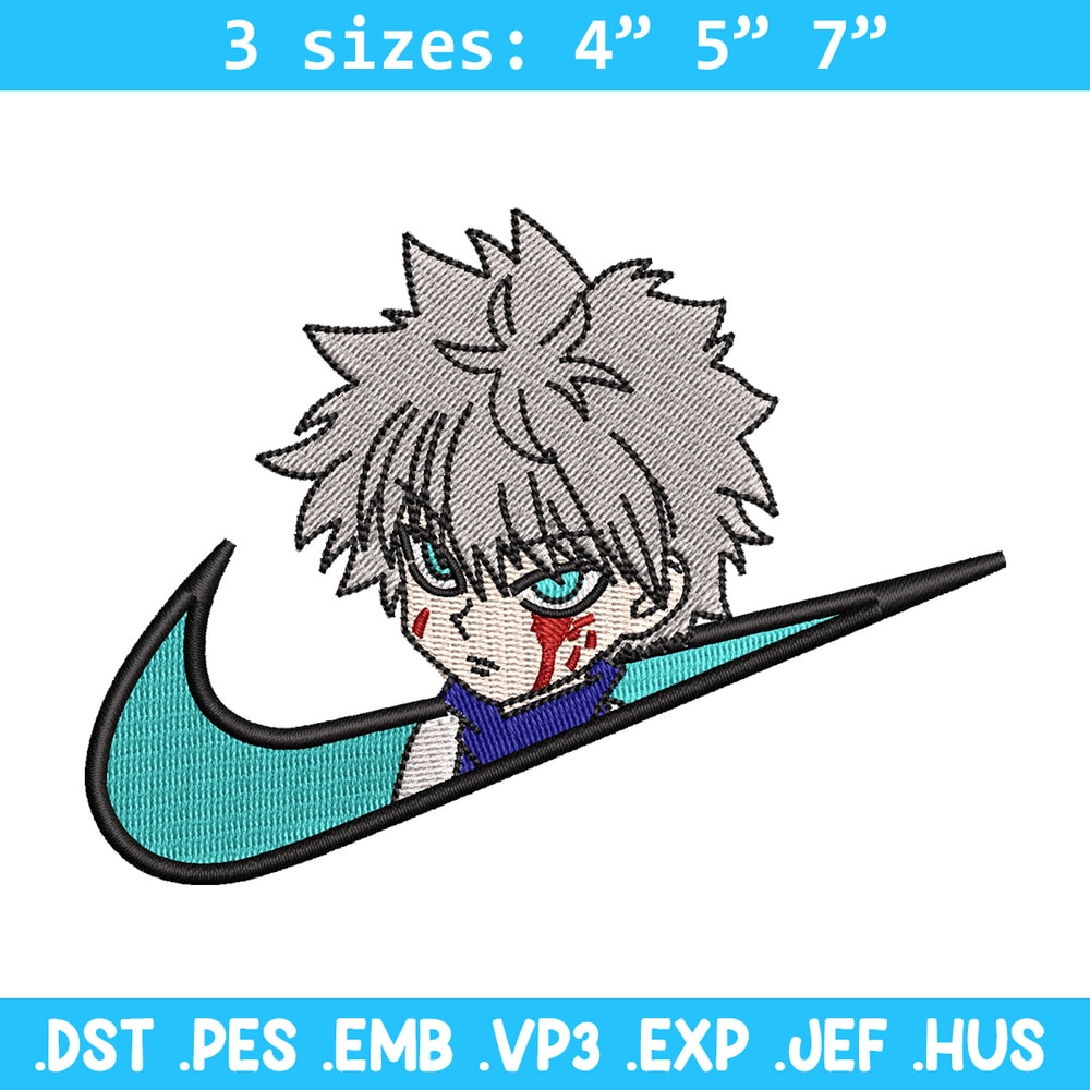 Nike x killua embroidery design, Hxh embroidery, Nike design, Embroidery shirt, Embroidery file,Digital download.jpg