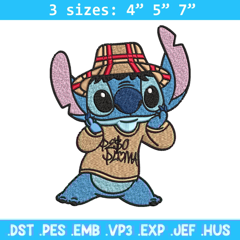 Stitch Peso Pluma Embroidery design, Peso Pluma Stitch Embroidery, cartoon design, Embroidery File, Digital download..jpg