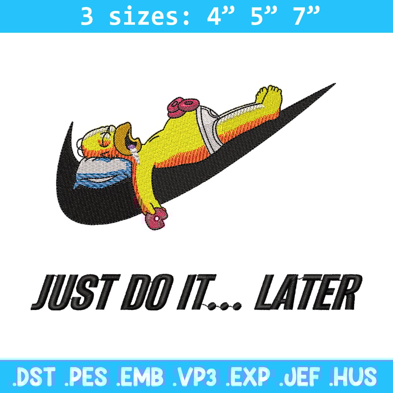Swoosh Homer embroidery design, The Simpsons embroidery, Nike design, cartoon design, cartoon shirt, Digital download.jpg