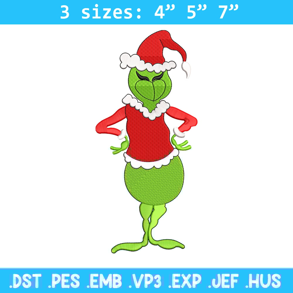 The Grinch embroidery design, Chrismas embroidery, Embroidery file, Embroidery shirt, Emb design, Digital download.jpg