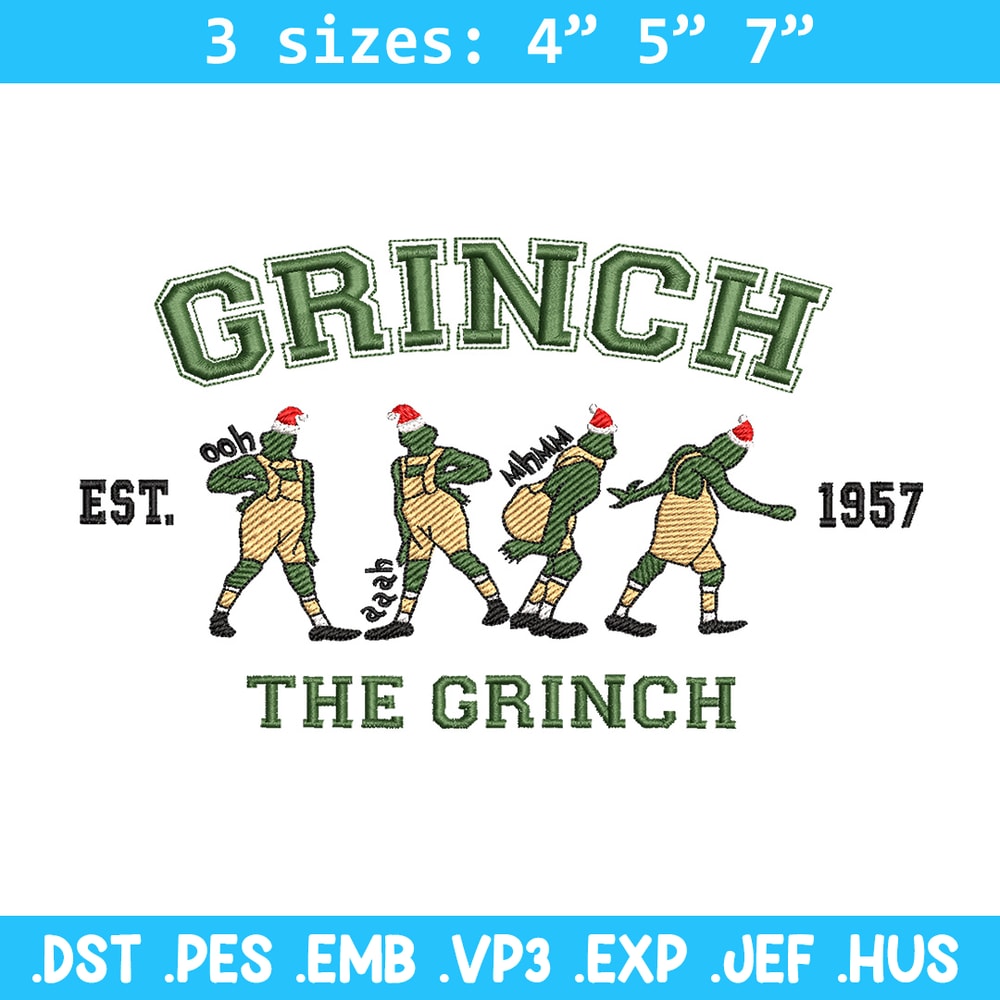 The grinch est embroidery design,Grinch embroidery, Chrismas design, Embroidery shirt, Embroidery file, Digital download.jpg