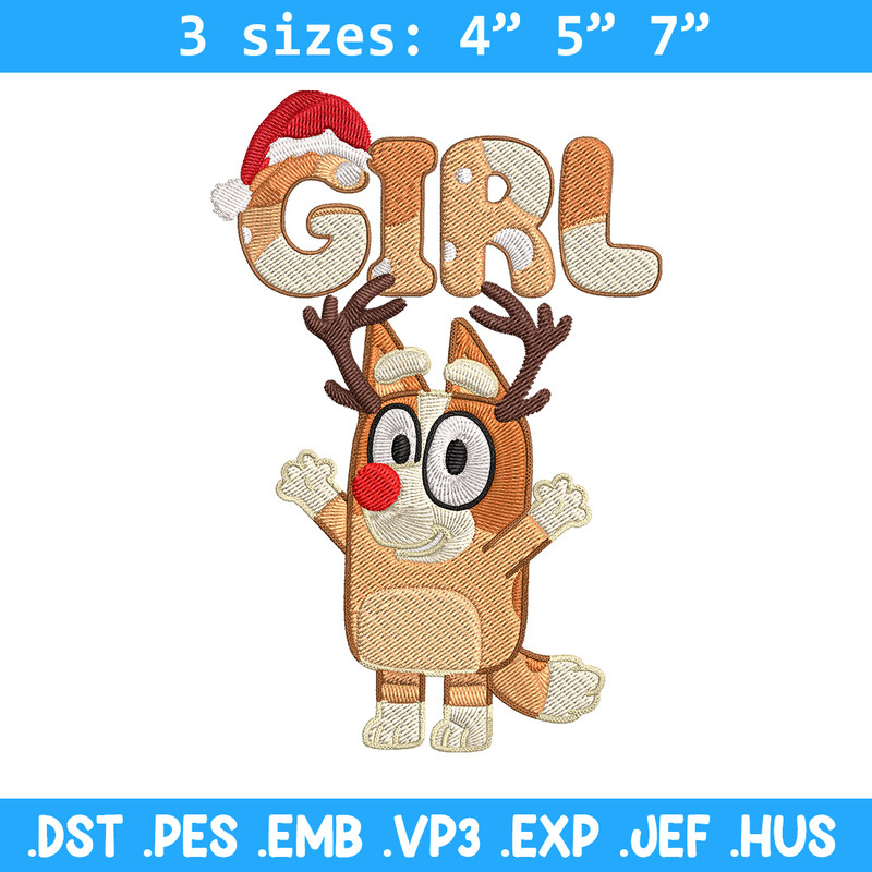 Bingo girl Embroidery Design, Bluey Embroidery, Embroidery File, Chrismas Embroidery, Anime shirt, Digital download.jpg