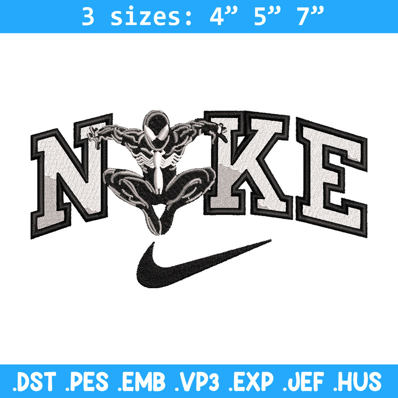 Black Spiderman Nike embroidery design, Black Spiderman embroidery, Nike design, movie design, Digital download.jpg