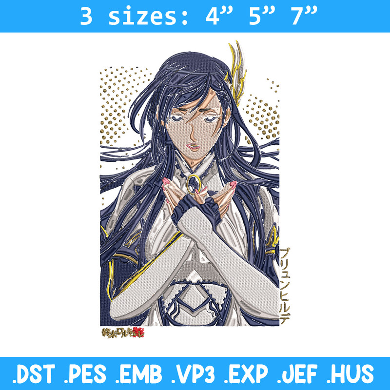 Brunhilde poster Embroidery Design, Ragnarok Embroidery, Embroidery File, Anime Embroidery, Anime shirt,Digital download.jpg