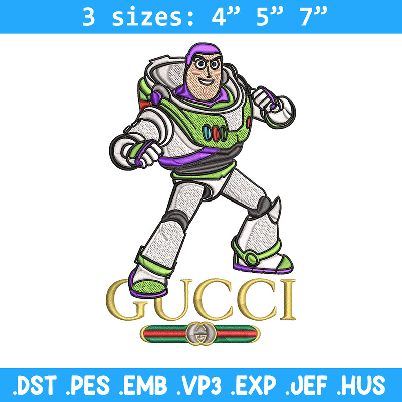 Buzz lightyear Gucci Embroidery design, Buzz lightyear Embroidery, cartoon design, Embroidery File, Instant download..jpg