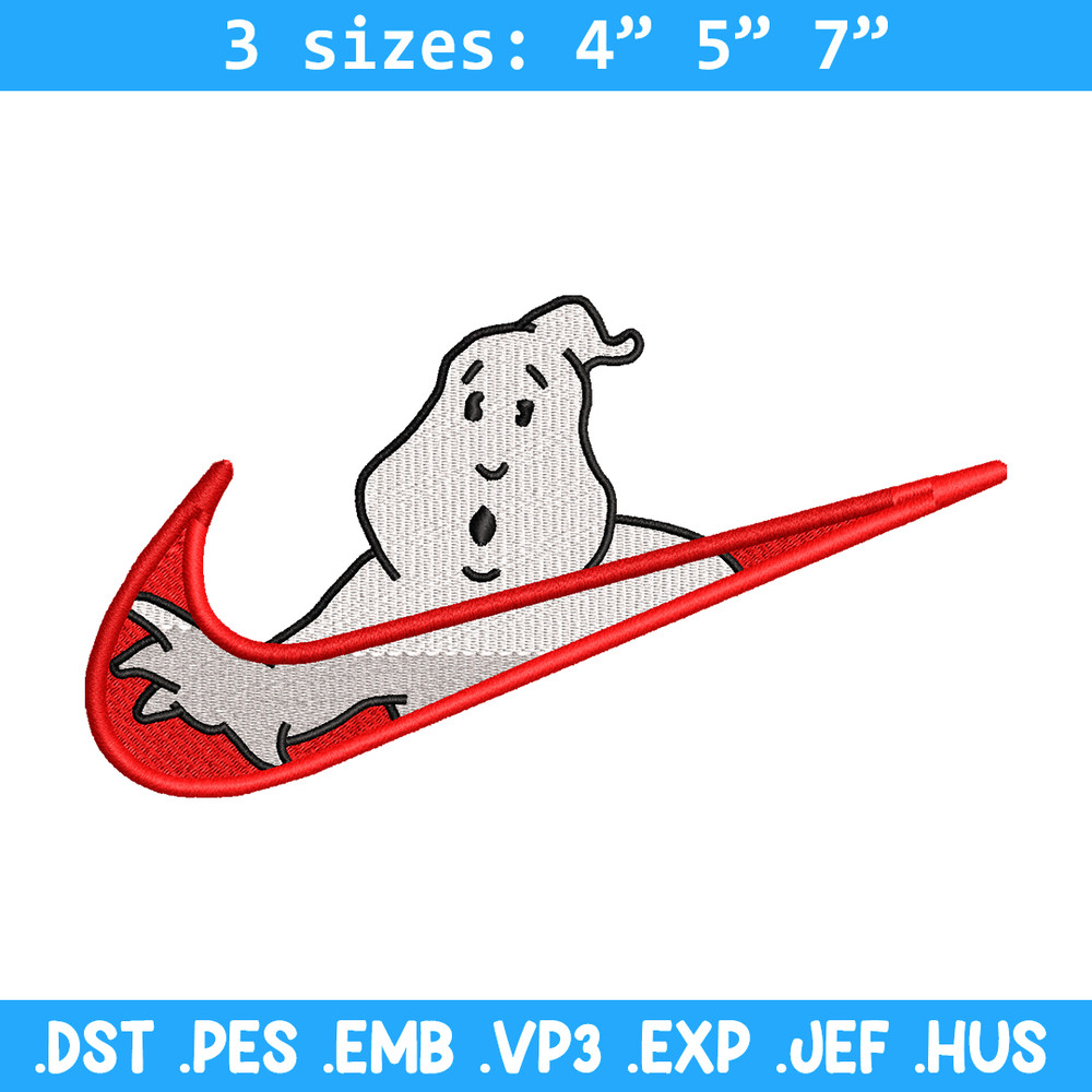 Casafantasmas nike embroidery design, Ghostbusters embroidery, nike design, movie design, movie shirt, Digital download.jpg