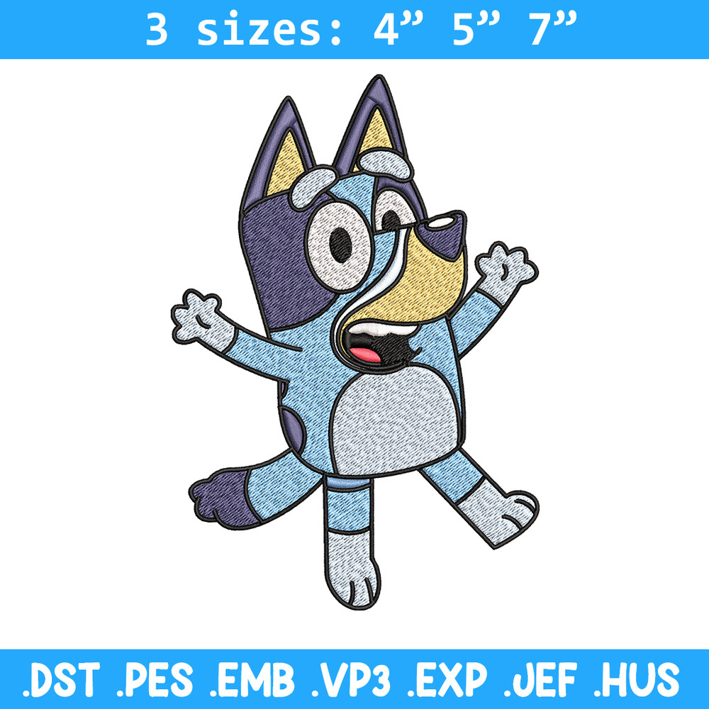 Dad Bluey Embroidery, Bandit Heeler Embroidery, Embroidery File, cartoon design, cartoon shirt, Digital download..jpg