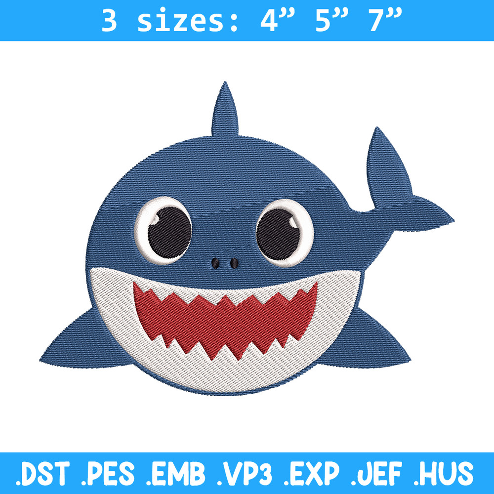 Baby Shark Embroidery Design, Shark Embroidery, cartoon shirt, Embroidery File, Embroidery design, Digital download..jpg