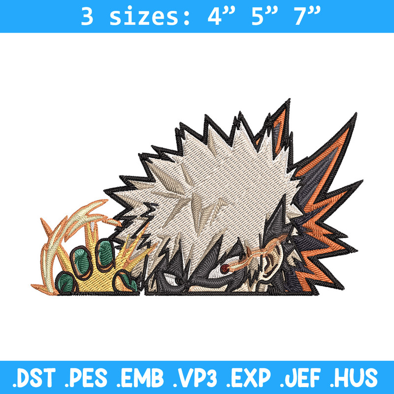Bakugo Peeker Embroidery Design, Mha Embroidery, Embroidery File, Anime Embroidery, Anime shirt, Digital download..jpg