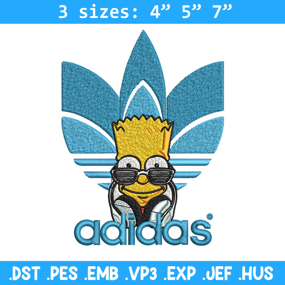 Bart simpson adidas Embroidery Design,Adidas Embroidery, Brand Embroidery, Embroidery File, Logo shirt, Digital download.jpg