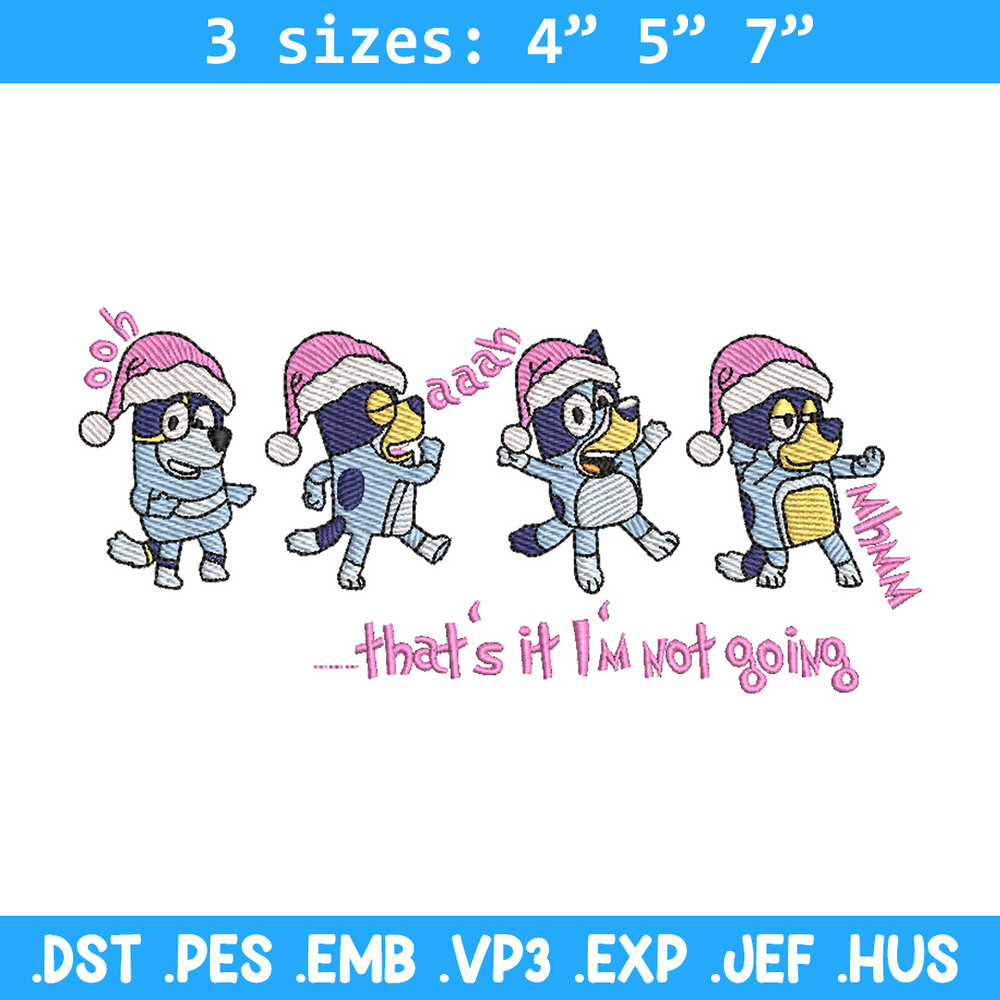 Bluey dance embroidery design, Bluey embroidery, Chrismas design, Embroidery file, Embroidery shirt,Digital download.jpg