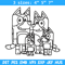 Bluey family Coloring Pages Embroidery, Bluey cartoon Embroidery, Embroidery File, cartoon design, Digital download..jpg