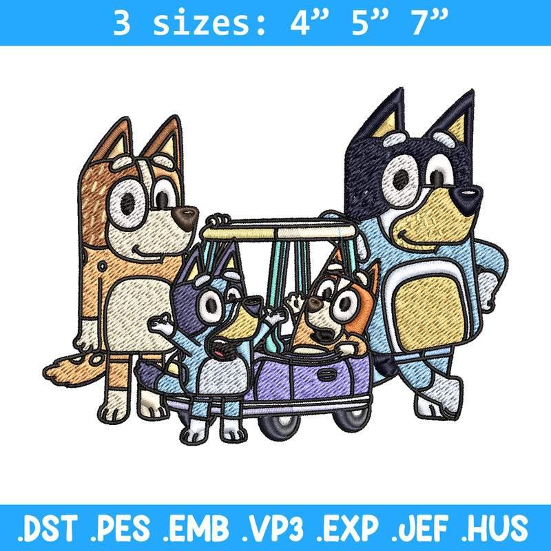 Bluey family embroidery design, Bluey Embroidery, Embroidery File, cartoon design, cartoon shirt, Digital download..jpg