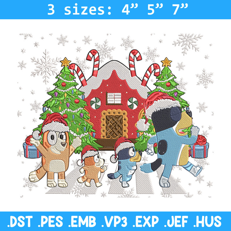Bluey family Embroidery Design,Bluey Embroidery, Embroidery File, Chrismas Embroidery, Anime shirt, Digital download.jpg